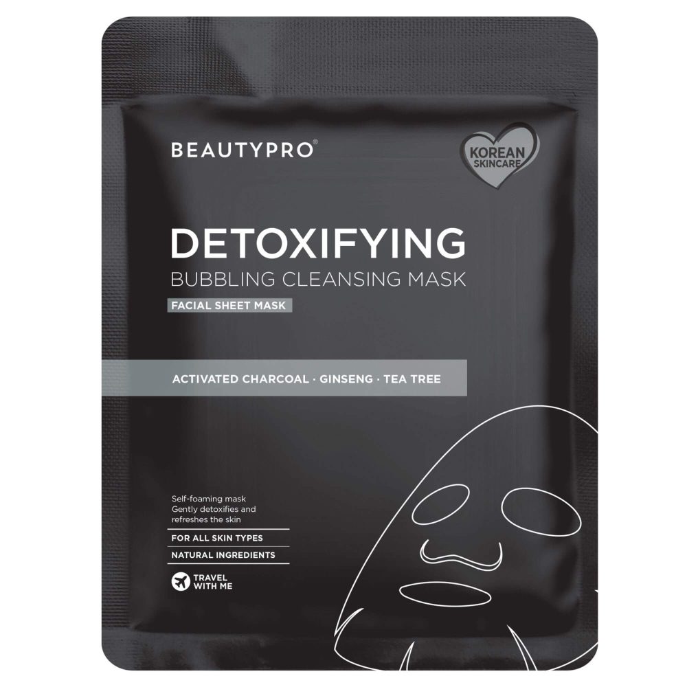 DETOXIFYING Bubbling Cleansing Sheet Mask with Activated Charcoal - 1